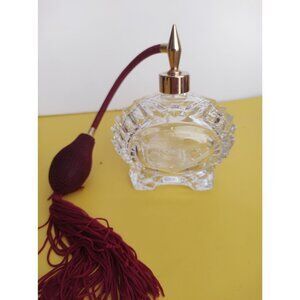 Vintage Cut Crystal Perfume atomizer bottle 5 1/2" France